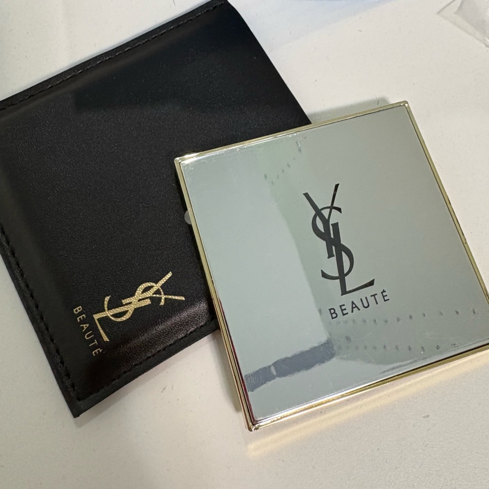 YSL Beauté Black and Silver Compact Mirror